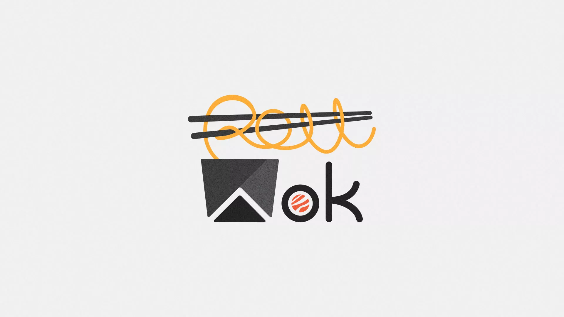 Разработка логотипа в Чебаркуле для суши-бара «Roll Wok Club»